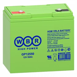 Сменные аккумуляторы АКБ для ИБП WBR GP12550 GP12550 WBR 12 В
