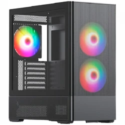 Корпус HSPD M712 Black ARGB M712-TGBK-ARGB Mid-Tower