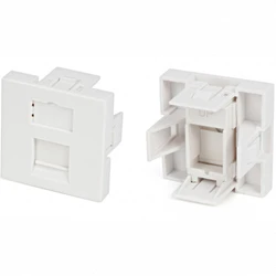 Кабельный канал Hyperline Вставка 45x45 (аналог Mosaic) для 1 модуля формата Keystone Jack, со шторкой SIP2-1K-M45-45