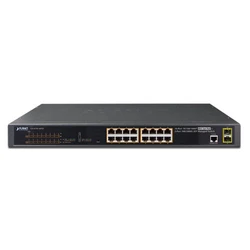 Коммутатор Planet GS-4210-16P2S 1000 Base-TX (1000 мбит/с), 2 SFP порта