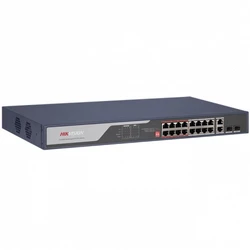 Коммутатор Hikvision DS-3E0318P-E(C) 100 Base-TX (100 мбит/с), 2 SFP порта