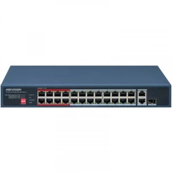 Коммутатор Hikvision DS-3E0326P-E/M(C) 100 Base-TX (100 мбит/с), 1 SFP порт