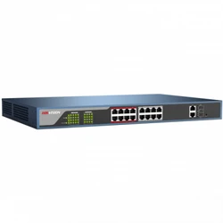 Коммутатор Hikvision DS-3E1318P-E 1000 Base-TX (1000 мбит/с), 2 SFP порта