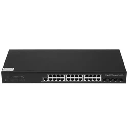Коммутатор CUDY GS2024S2 1000 Base-T (1000 мбит/с), 4 SFP порта