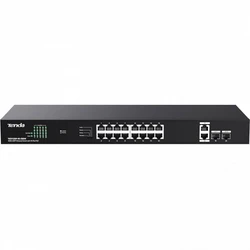Коммутатор TENDA TEG1120P-16-250W 1000 Base-T (1000 мбит/с), 2 SFP порта