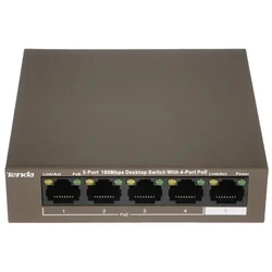 Коммутатор TENDA F1105P-4-63W 1000 Base-T (1000 мбит/с)