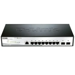 Коммутатор D-link DGS-1210-10 1000 Base-TX (1000 мбит/с), 2 SFP порта