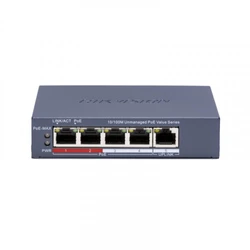 Коммутатор Hikvision DS-3E0105P-E/M(C) 100 Base-TX (100 мбит/с)