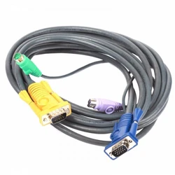 Кабель интерфейсный D-link кабель для KVM-переключателей с разъемами PS2, 5 м. DKVM-IPCB5