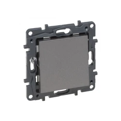 Legrand Переключатель одноклавишный Niloe Step 10А авт.клеммы Сталь 863406