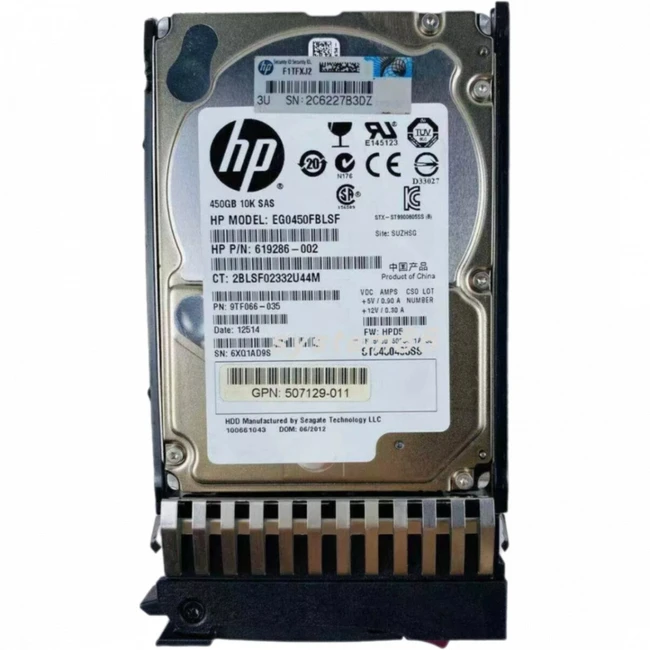 Серверный жесткий диск HPE 450GB 2.5"(SFF) SAS 10K 6G HotPlug Dual Port ENT 581284-B21 (HDD, 2,5 SFF, 450 ГБ, SAS)