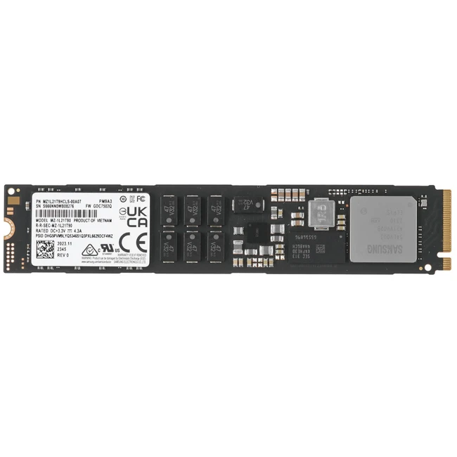 Серверный жесткий диск Samsung MZ1L21T9HCLS-00A07 SSD, M.2, 1.92 ТБ, NVMe