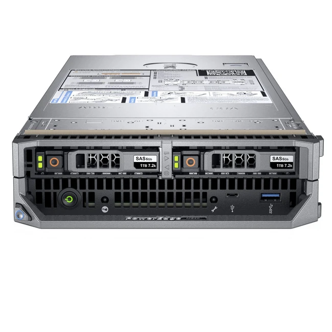 Сервер Dell PowerEdge M640 210-ALTL-31 Blade, Xeon Silver 4215, 2500 МГц, 8, 11, 16 x 32 ГБ, SFF 2.5", 2x 600 ГБ