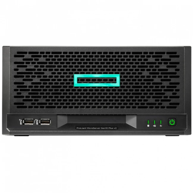 Сервер HPE ProLiant MicroServer Gen10 Plus v2 P54649-421 (Ultra Microtower, Xeon E-2314, 2800 МГц, 4, 8, 1 x 16 ГБ, LFF 3.5")