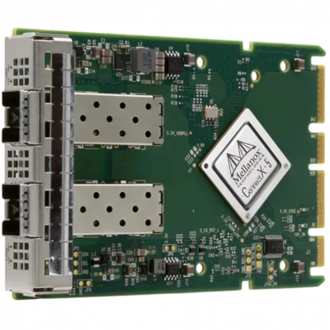 Сетевая карта Dell Nvidia ConnectX-6 Lx Dual Port 10/25GbE SFP28 Adapter, PCIe Low Profile 540-BDJO SFP28