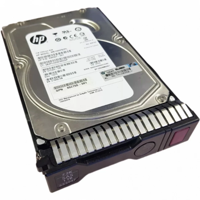 Серверный жесткий диск HPE 1TB 6G SAS 7.2K rpm LFF (3.5-inch) SC Midline 652753-B21 HDD, 3,5 LFF, 1 ТБ, SAS