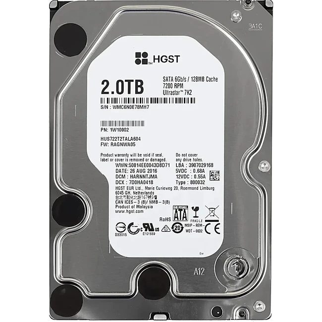 Серверный жесткий диск Western Digital HUS722T2TALA604 1W10002 (HDD, 3,5 LFF, 2 ТБ, SATA)