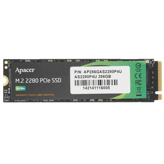 Внутренний жесткий диск Apacer AP256GAS2280P4U (SSD (твердотельные), 256 ГБ, M.2, PCIe)
