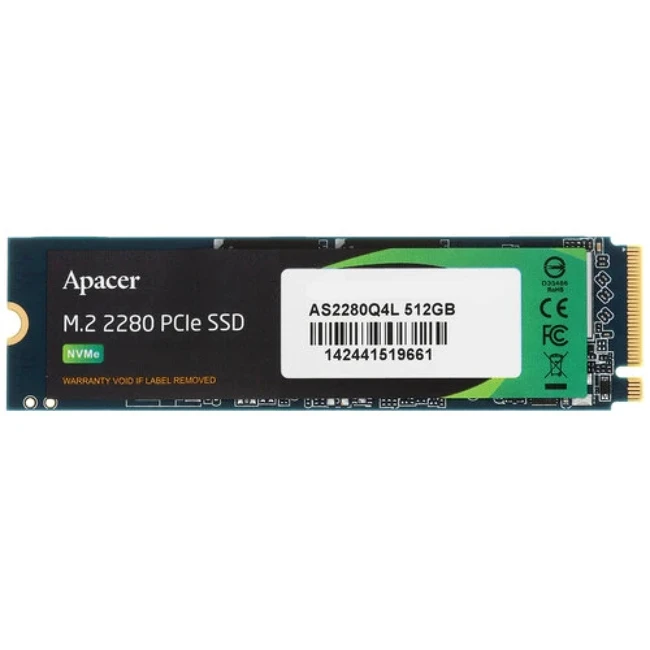 Внутренний жесткий диск Apacer AP512GAS2280P4X AP512GAS2280Q4L (SSD (твердотельные), 512 ГБ, M.2, PCIe)