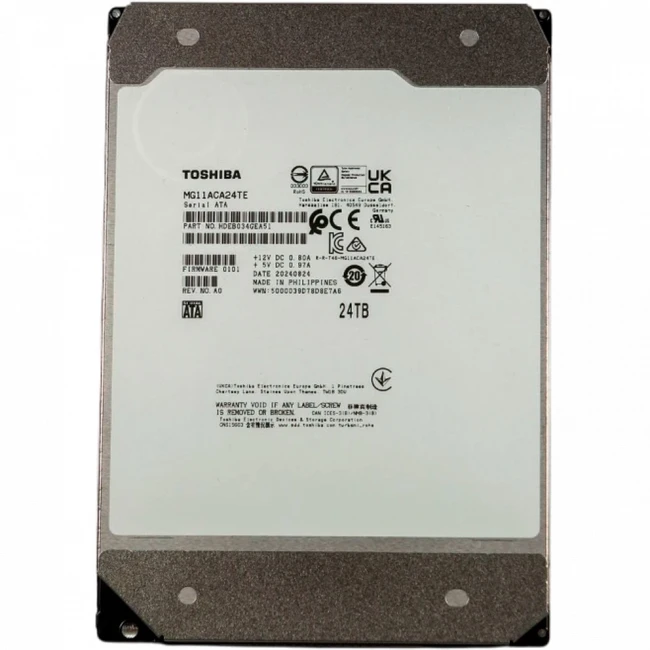 Серверный жесткий диск Toshiba 24Tb SATA-III MG11 MG11ACA24TE HDD, 3,5 LFF, 24 ТБ, SATA