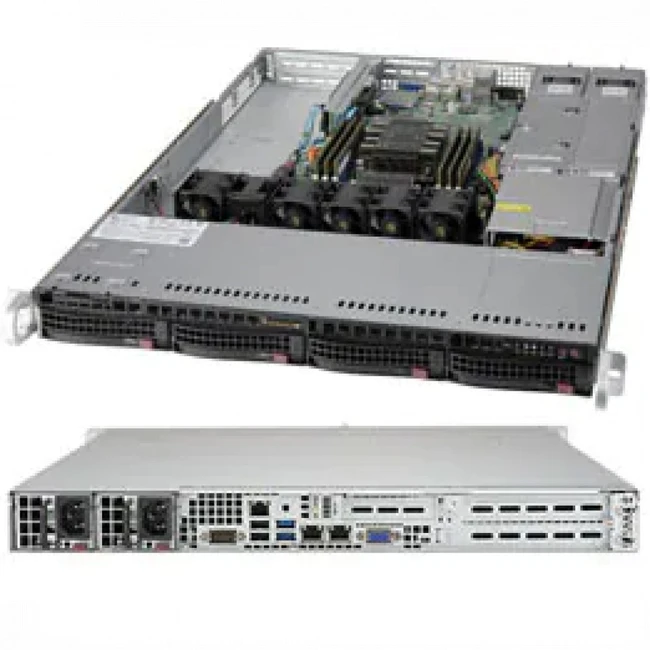 Сервер Supermicro CSE-815TQC-R504WB2 1U815X12SPW-006 1U Rack, Xeon Gold 6314U, 2300 МГц, 32, 48, 2 x 32 ГБ, LFF 3.5", 3x 480 ГБ