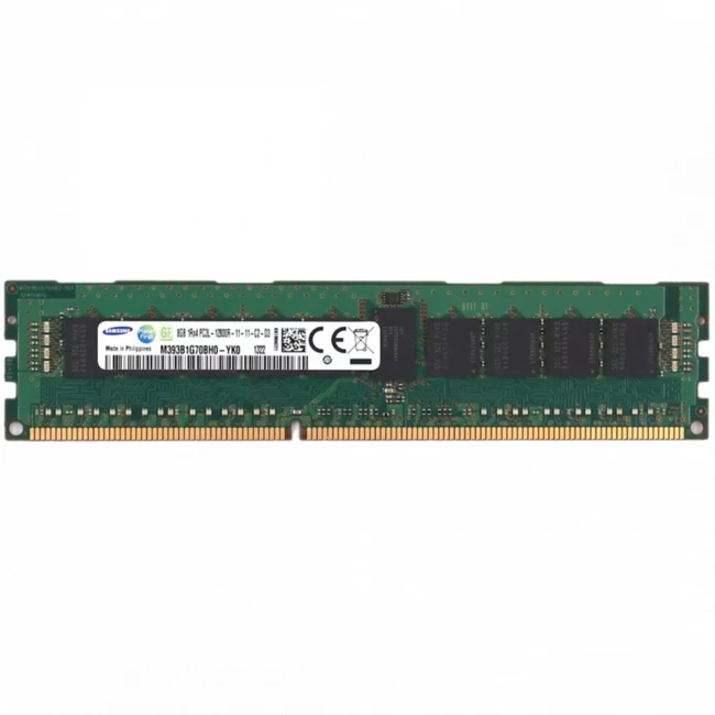 Серверная оперативная память ОЗУ Samsung  DDR3 8GB RDIMM 1600 1.35V Tray M393B1G70BH0-YK0 (8 ГБ, DDR3)