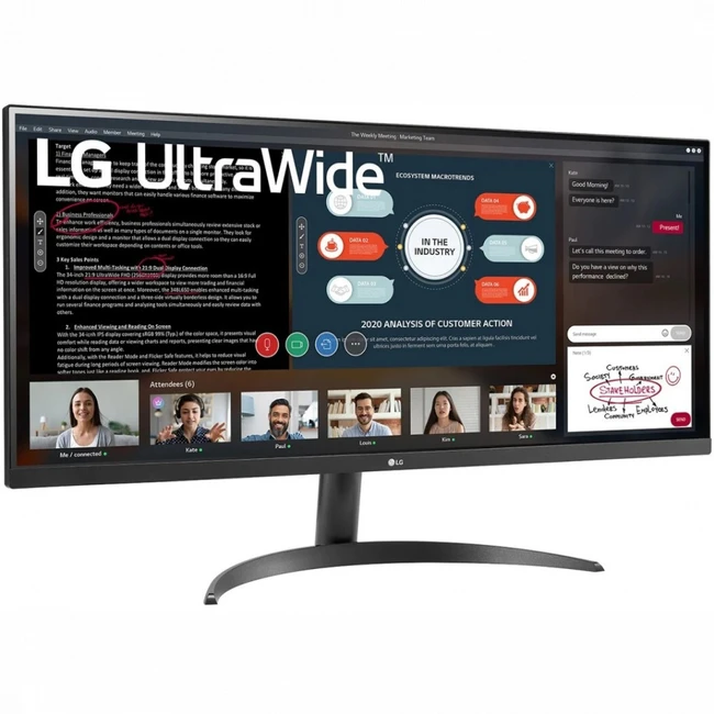 Монитор LG UltraWide 34WP500 34WP500-B.ADRE (34 ", IPS, Ultra-Wide Full HD 2560x1080 (21:9), 75 Гц)