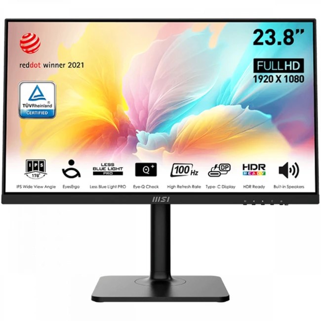 Монитор MSI Modern MD2412P 9S6-3PA59H-095 23.8 ", IPS, Full HD 1920x1080 (16:9), 100 Гц