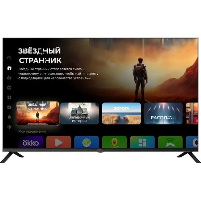 Телевизор Digma 43" DM-LED43UBB40 43 ", Smart TV, Черный