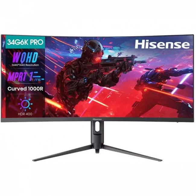 Монитор Hisense 34G6K-PRO/34" 34 ", VA, Ultra-Wide QHD 3440x1440 (21:9), 180 Гц