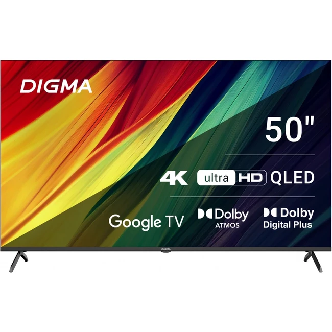 Телевизор Digma 50" DM-LED50UQB31 50 ", Smart TV, Черный