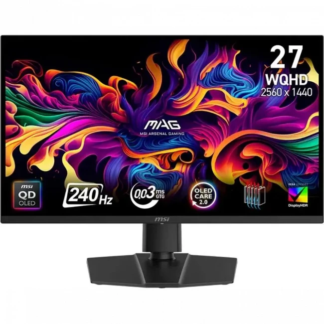 Монитор MSI Mag 271QP QD-OLED X24 9S6-3CD89T-043 26.5 ", QD-OLED, Quad HD 2560x1440 (16:9), 240 Гц