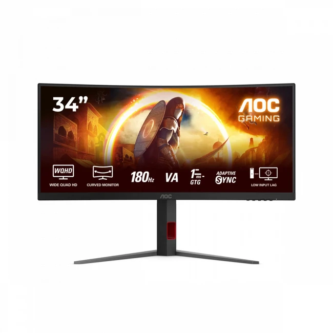 Монитор AOC CU34G4/01 (34 ", VA, Ultra-Wide QHD 3440x1440 (21:9), 180 Гц)