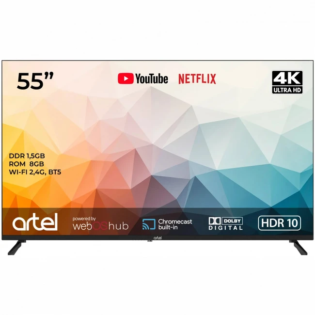 Телевизор Artel A55MQA800 (55 ", Smart TV, Черный)