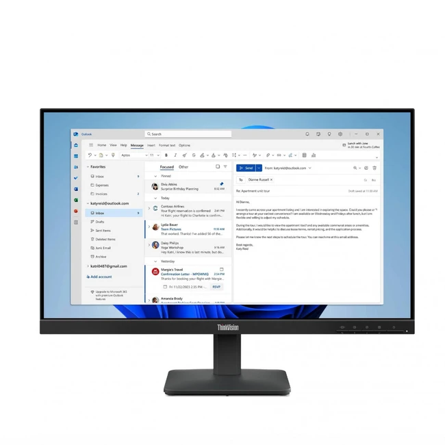 Монитор Lenovo ThinkVision S24-4e 64B5KAT1EU 23.8 ", IPS, Full HD 1920x1080 (16:9), 100 Гц