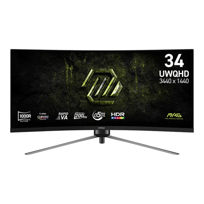 Монитор MSI MAG 345CQRF E20 9S6-3DD14H-042 34 ", VA, Ultra-Wide QHD 3440x1440 (21:9), 200 Гц