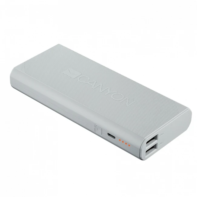 Внешний аккумулятор (Power Bank) Canyon CNE-CPBF130W 13000 мАч, Серебро