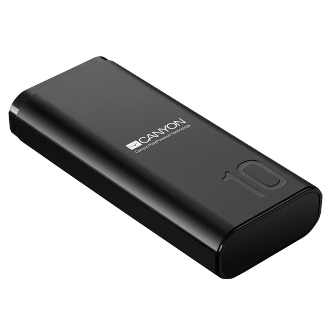 Внешний аккумулятор (Power Bank) Canyon CNE-CPB010B 10000 мАч, Черный