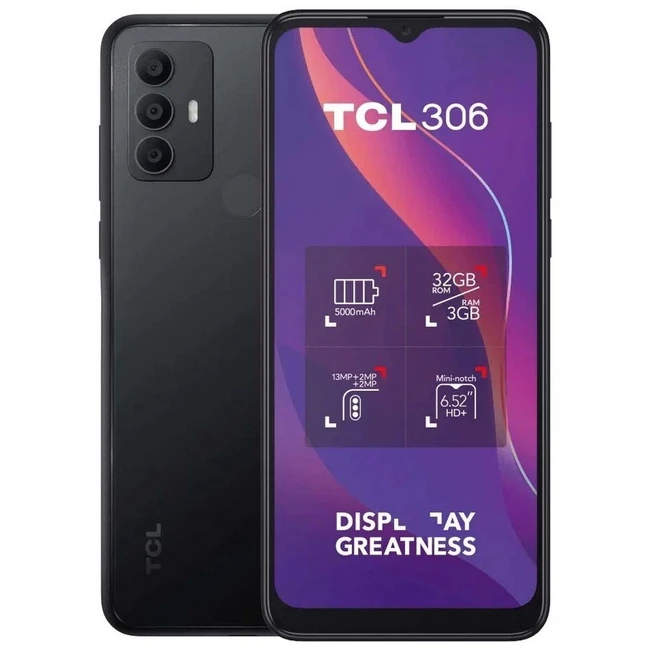 Смартфон TCL 306 Space Grey TCL-306-3-32-Space Grey (32 Гб, 3 Гб)