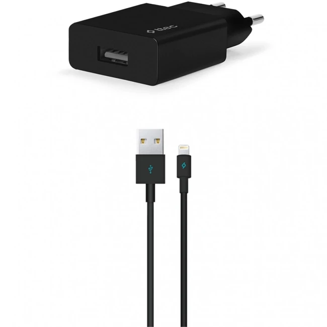 Ttec SmartCharger Travel Charger 2.1A Lightning Cable Black 2SCS20LS
