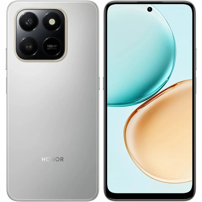 Смартфон Honor X7d 6/128Gb Meteor Silver 5109BXJR (128 Гб, 6 Гб)