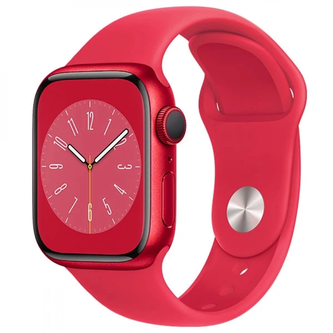 Apple Watch Series 8 GPS 45mm (PRODUCT)RED Aluminium Case with (PRODUCT)RED Sport Band - Regular MNP43GK