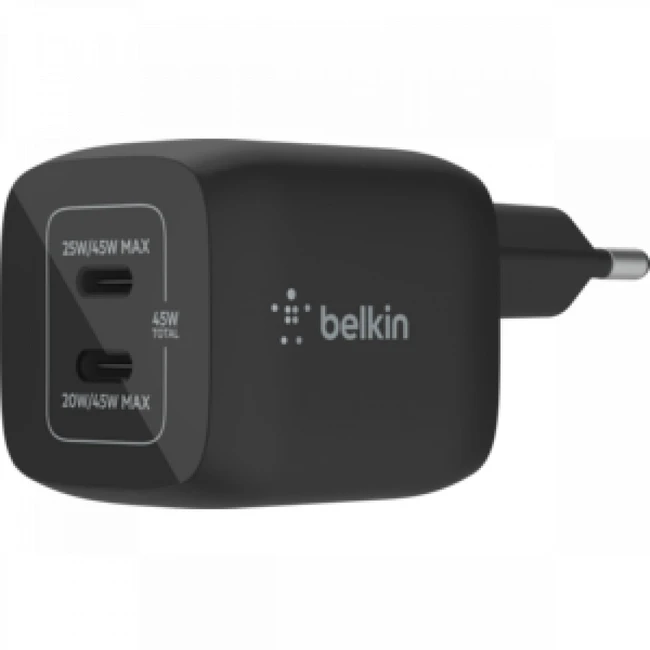 Belkin Dual USB-C GaN Charger Black WCH011vfBK 45