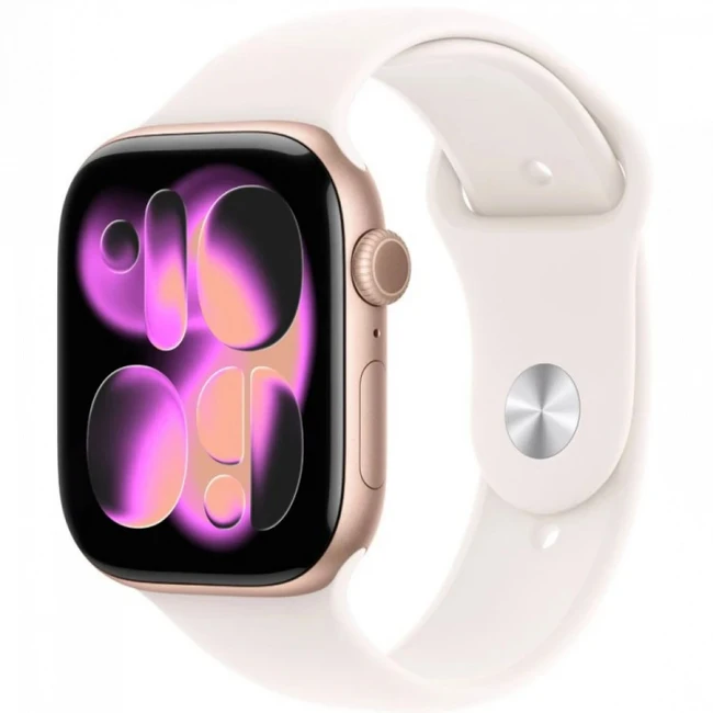 Apple Watch Series 11 46mm Rose Gold Aluminium Case With Light Blush Sport Band M/L MEV74X/A CN