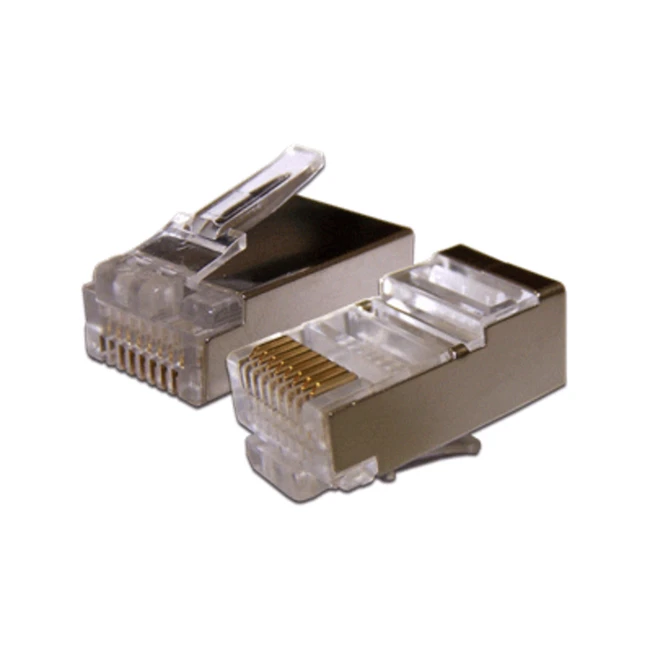 Коннектор LANMASTER Коннектор RJ45 STP 8P8C, универсальный, для толстого кабеля, cat.6, 100 шт. TWT-PL45/S-8P8C-6T