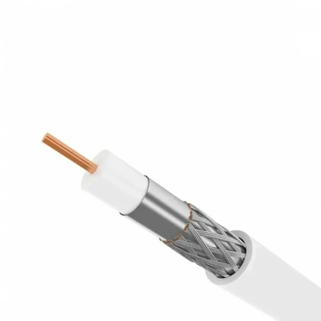 Оптический кабель LANMASTER Кабель коаксиальный TWT-RG6U-CS48/1-WH RG-6/U F/UTP 100м белый