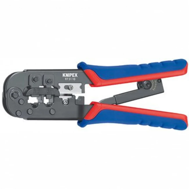Инструмент для монтажа СКС Knipex Инструмент для опрессовки штекеров типа Western Knipex KN-975110