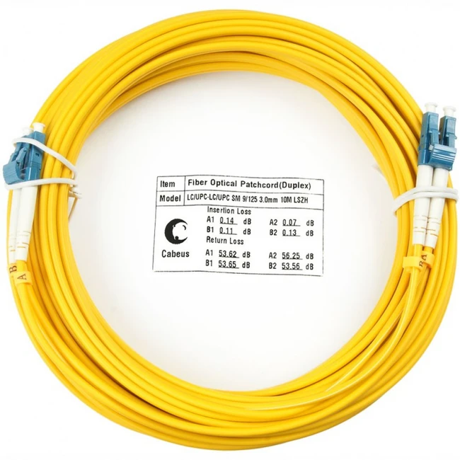 Оптический патч-корд Cabeus FOP(d)-9-LC-LC-25m Шнур оптический duplex LC-LC 9/125 sm 25м LSZH FOP(D)-9-LC-LC-25M