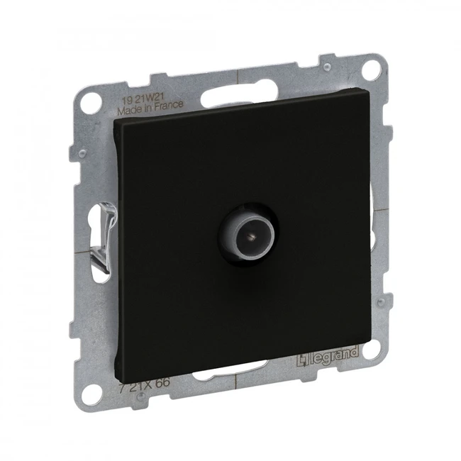 Сетевая розетка Legrand Розетка TV оконечная, Suno, 721466, 10дБ 0-862 МГц Антрацит