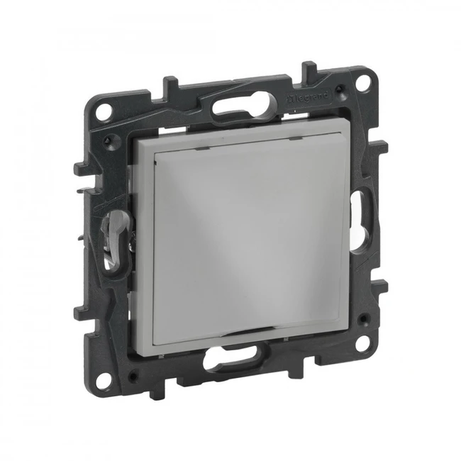 Аксессуар для кабельных сетей Legrand Вывод кабеля Niloe Step с фиксатором IP21 Алюминий 863329